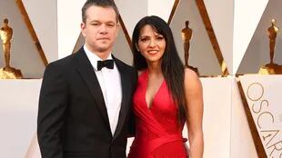 Matt Damon y Luciana Barroso, radiantes en la alfombra roja