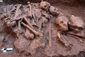 Hallaron un terrorífico ritual funerario del 500 d.C con siete cráneos y un esqueleto intacto