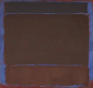 Detalle del lote principal de anoche: una obra maestra tardía nunca antes vista de Mark Rothko, vendida por US$ 48 millones de dólares