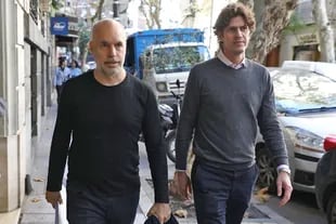 Horacio Rodríguez Larreta y su aliado radical, Martín Lousteau: dos que no quieren a Milei en la coalición opositora