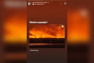 "¿Hasta cuando?", la angustia de Antonela por los incendios en las Islas del Delta de Paraná (Foto: Instagram @antonelaroccuzzo)