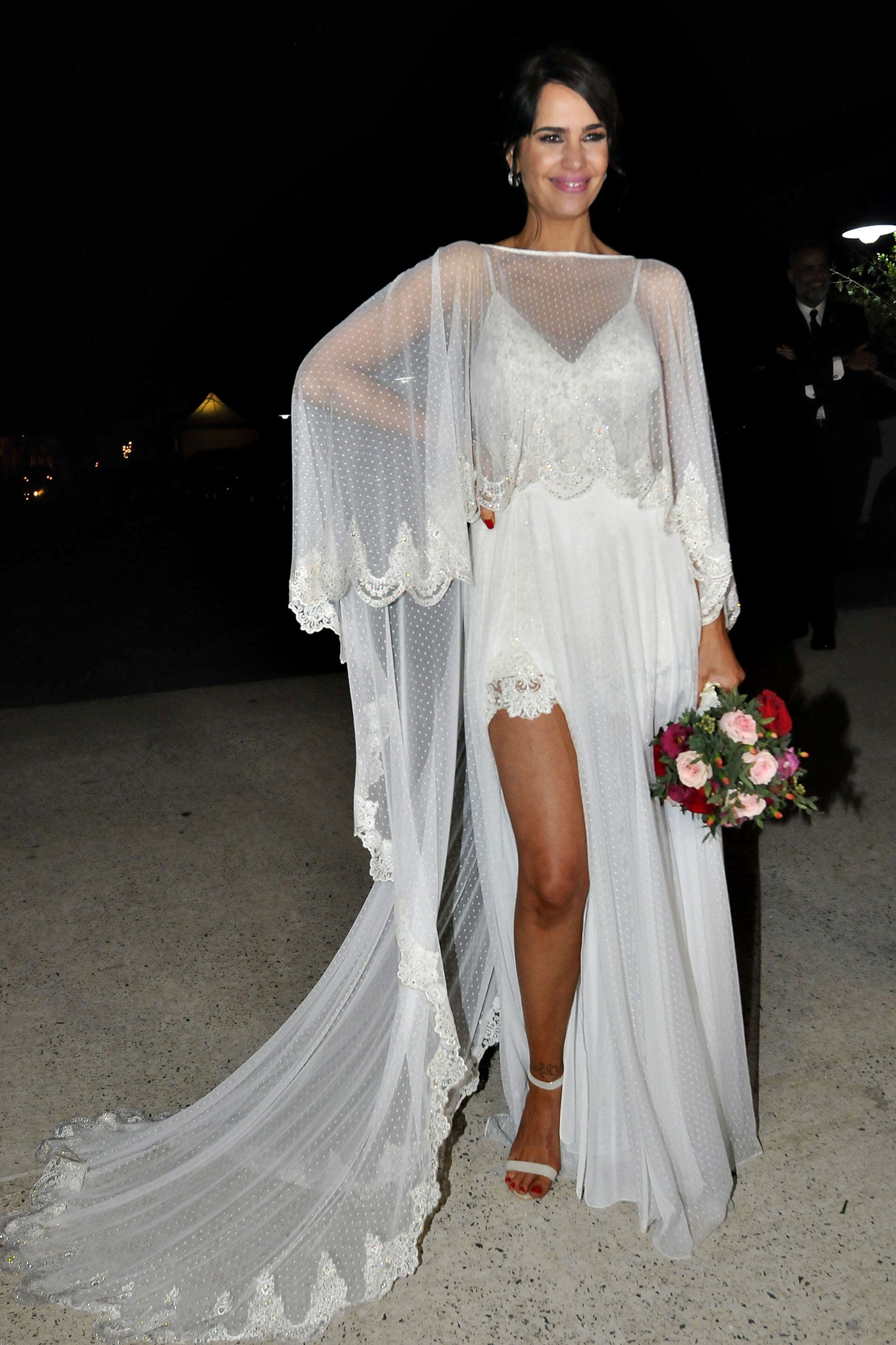 Romina Pereiro luce su vestido de casamiento