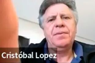 Cristóbal López al escuchar un veredicto