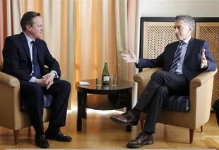 Cameron y Macri, durante su encuentro en Davos