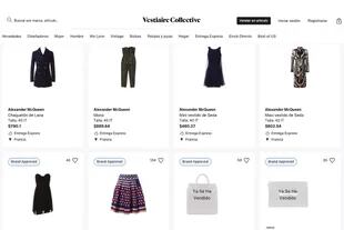 En el sitio web Vestiaire Collective venden prendas vintage diseñadas por Alexander McQueen 