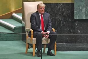 Donald Trump, antes del discurso en la ONU