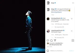 Diego Boneta anunció en Instagram la tercera temporada de Luis Miguel