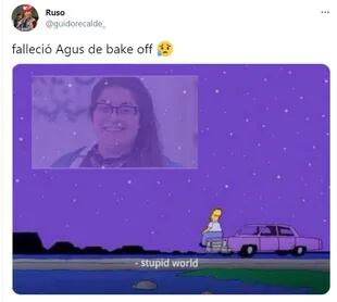 En las redes, se sintió la tristeza por la muerte de Agustina de Bake Off