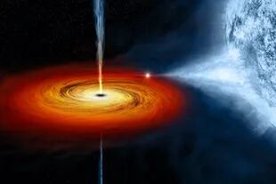 Un agujero negro supermasivo se traga una gran cantidad de materia