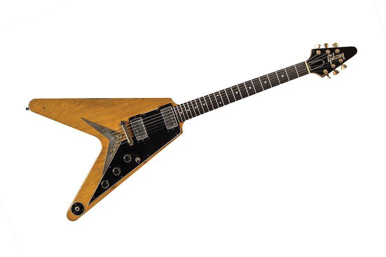 Para tocar en el Madison Square Garden junto a B.B. King en 1993, Pappo eligió esta Gibson Flying V 1981, a la que él le decía “La flecha”. Se la compró en Nueva York al lutier argentino Rudy Pensa
