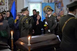 Funeral de un oficial ucraniano. 