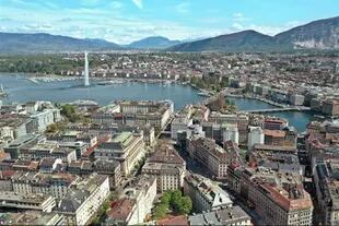 La ciudad de Ginebra, en Suiza