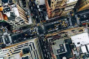 Una vista aérea de Manhattan