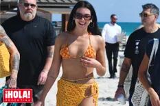 Dua Lipa causó sensación en Miami con un bikini a cuadros tejido