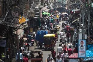 Calles colmadas en una Nueva Delhi aún amenazada por el Covid, en julio pasado