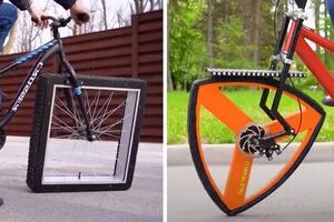 Basta de ruedas redondas: cómo son las bicicletas hechas con cuadrados y triángulos