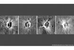 Comparativa de los cráteres de la Luna