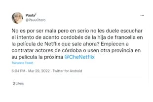 Los internautas se quejaron del acento cordobs en la pelcula Granizo, de Guillermo Francella