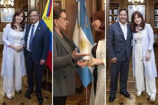 Cristina Kirchner en su "cumbre paralela" del Senado: con Gustavo Petro, Xiomara Castro y Luis Arce