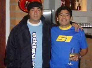 Gabriel Buono y Diego Maradona