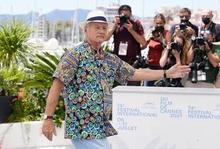 Bill Murray durante una sesión de fotos de la película "The French Dispatch" en Cannes.