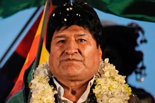 Evo Morales durante una celebración de su partido político