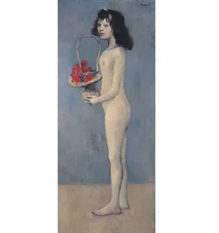 Chica con cesta de flores (1905), una pintura de Pablo Picasso de casi dos metros de alto, se rematará con una base estimada entre 70 y 100 millones de dólares