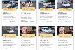 Subastan camionetas y utilitarios desde $380.000