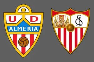 Almeria y Sevilla empataron 2-2 en la Liga de España