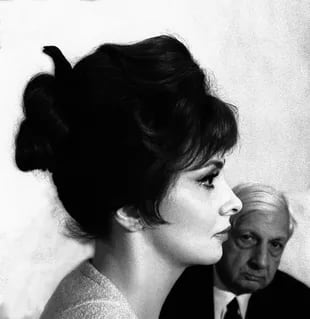 Gina Lollobrigida y Giorgio de Chirico, Roma, 1961.