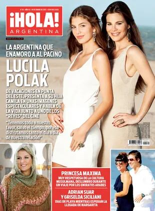 Hija de la actriz argentina Lucila Polak, quien estuvo de novia con Al Pacino durante casi una década, Camila y su madre protagonizaron la tapa del número 61 de ¡Hola!, publicado el 10 de enero de 2012. Fue en Punta del Este.