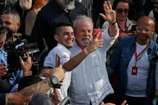 Lula da Silva en el lanzamiento de su campaña en San Pablo