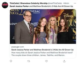 Las hijas de Sarah Jessica Parker y Matthew Broderick no suelen mostrarse en público
