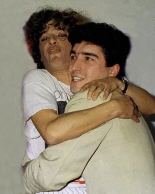 Willy Crook con Miguel Abuelo en 1987