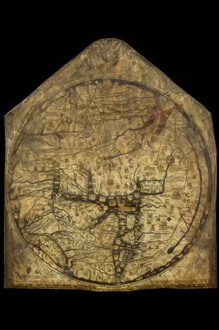 Planisferio de Hereford realizado por Richard de Haldingham a finales del siglo XIII
