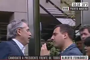 Fernández, contra un periodista que le preguntó por Cristina: "Andá a trabajar"