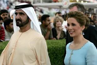 El jeque Mohammed y la princesa Haya de Jordania, su sexta esposa.