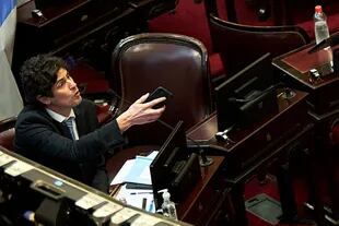 Martín Losteau protagonizó un momento tenso durante la última sesión del Senado