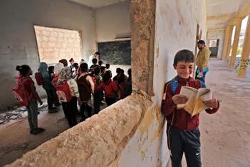 Cómo es un día de escuela en Siria