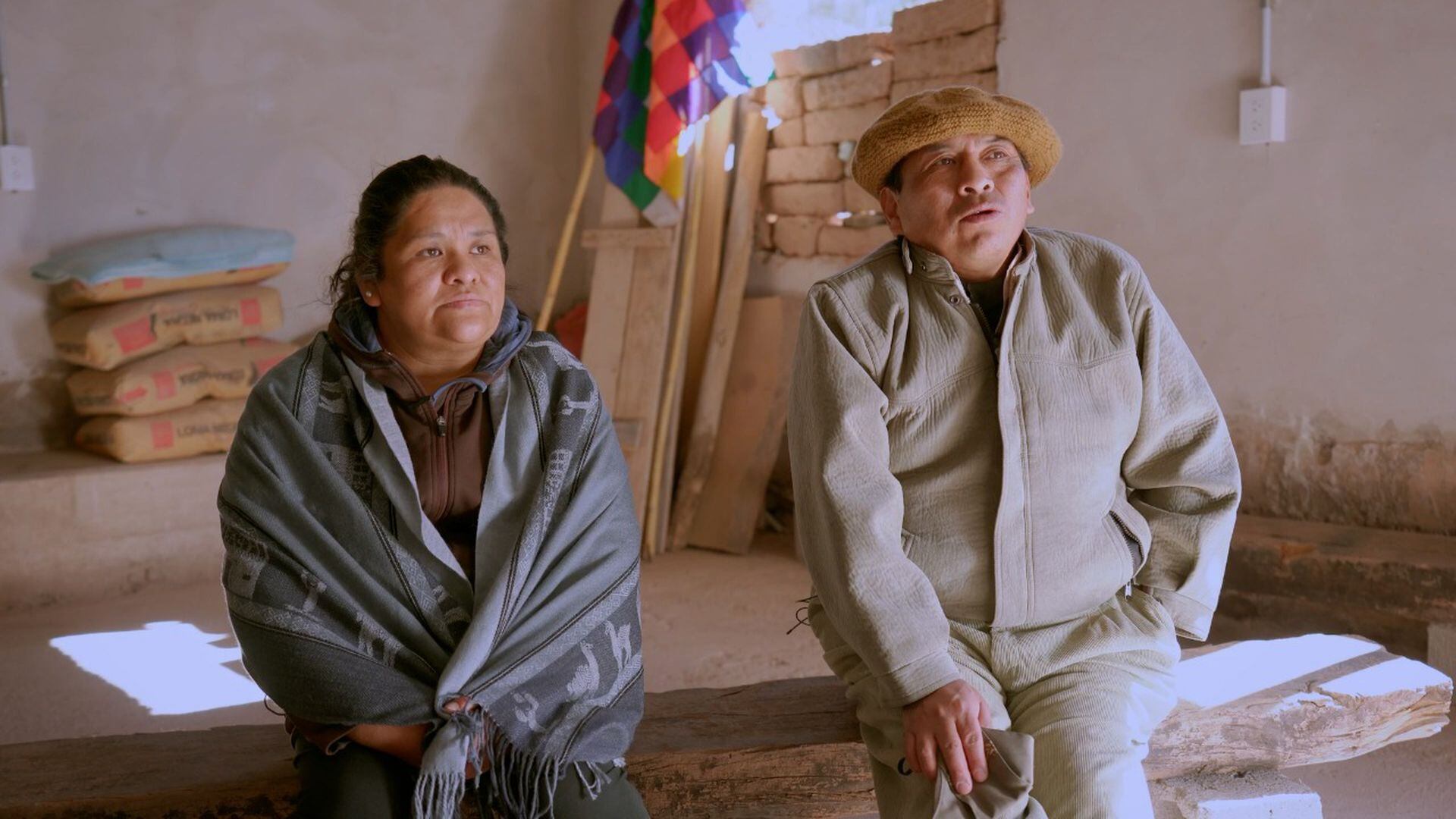 Natalia Soruco y Raúl Jorge Méndez, miembros de la Comunidad originaria Maymaraes