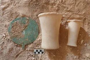 Se encontraron objetos que posiblemente se usaran en la vida cotidiana del antiguo Egipto