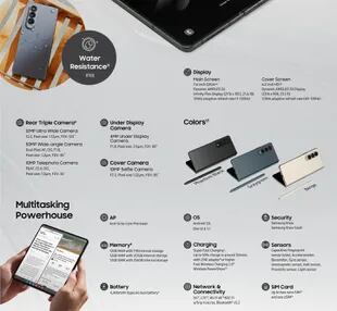 Las características técnicas del Samsung Galaxy Z Fold4