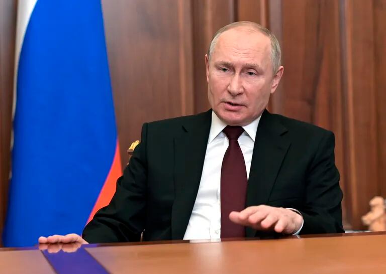 El presidente Vladimir Putin habla a la nación rusa