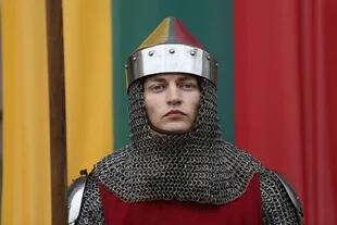 Representación de un soldado de la Edad Media