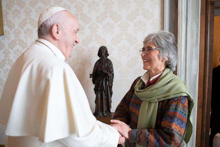 Maria Lia Zervino en audiencia del 10-1-20 con el Papa Francisco