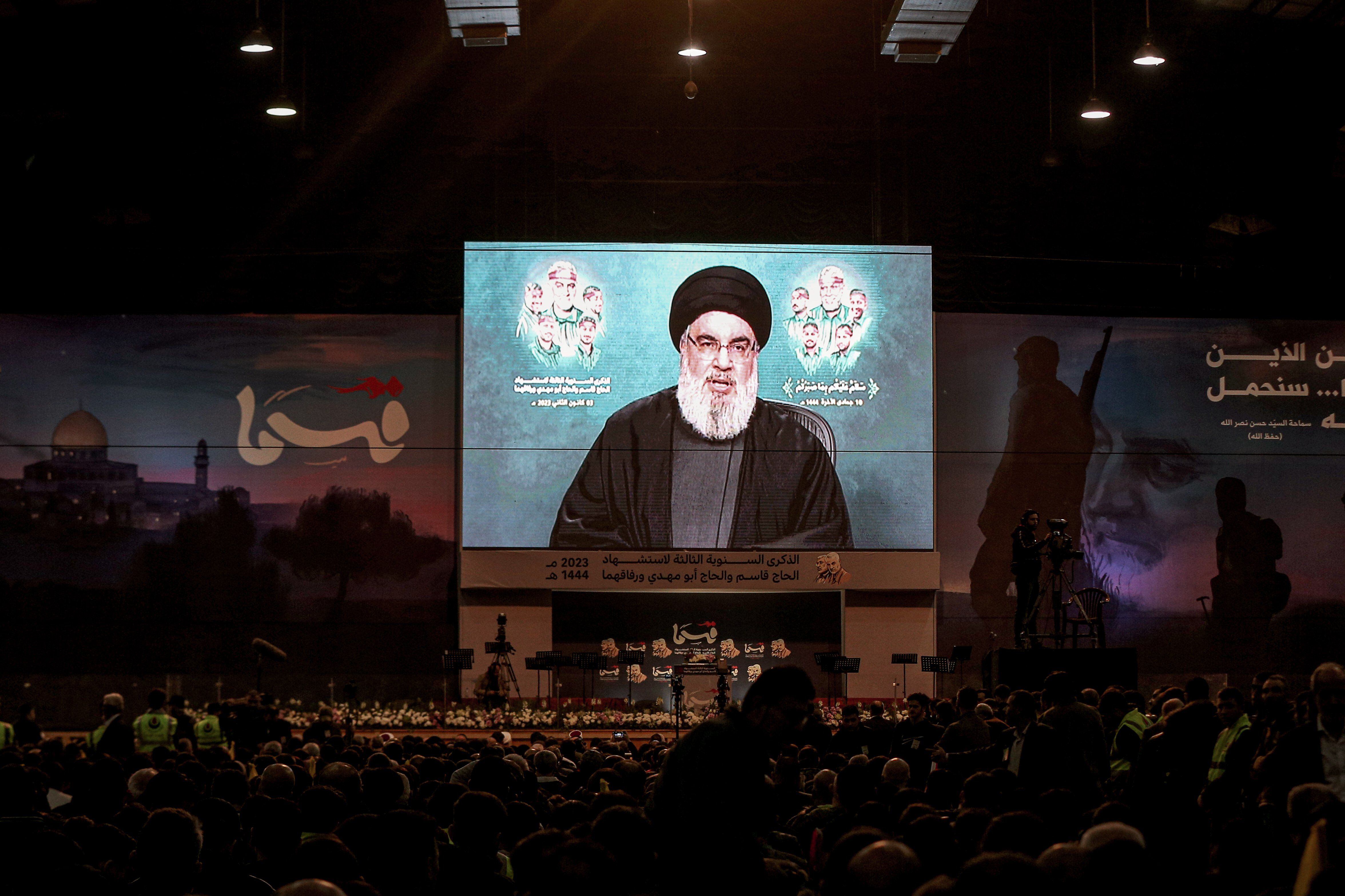 El secretario general del movimiento Hezbollah, aliado de Irán en el Líbano, Hassan Nasrallah