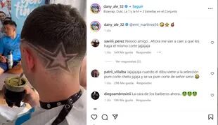 La publicación de Dany Ale, el peluquero de la selección argentina
