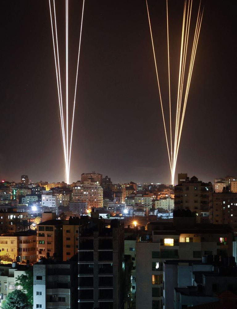 Misiles disparados desde la Franja de Gaza
