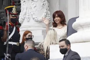 La Vicepresidenta Cristina Fernández de Kirchner ingresa al Congreso Nacional por la apertura de la Asamblea Legislativa