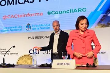 El jefe de Gobierno porteño Horacio Rodríguez Larreta y Susan Segal, CEO y Presidente del Council of the Americas